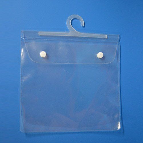 White Good Quality Small Size Transparent Plastic Hang Bags For Jewellery And Clothes