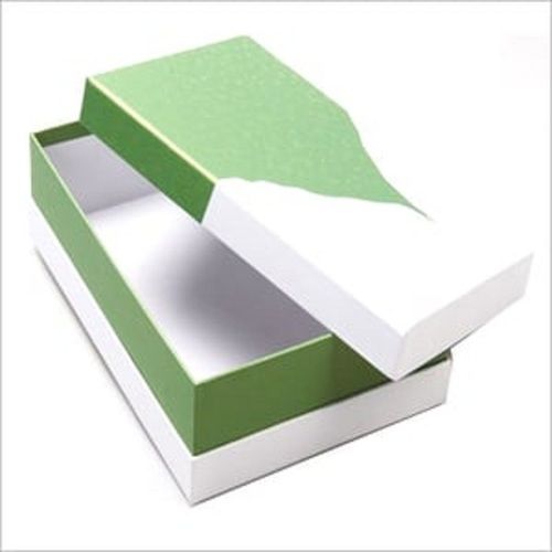 Green And White Colour Super Quality And Durable Plain Rigid Packaging Box
