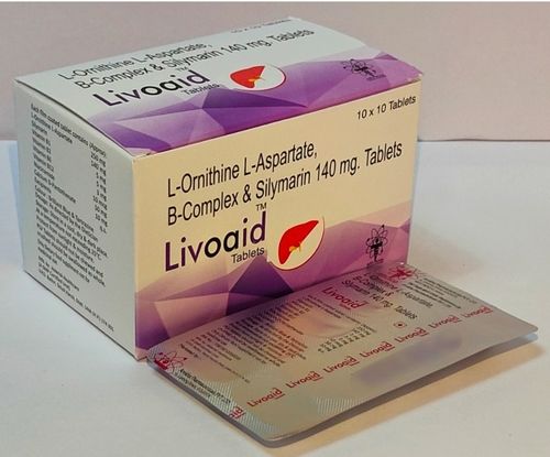 L-Ornithine L-Aspartate B-Complex And Silymarin Livoaid 140 Mg Tablets (10 X 10 Tablets)