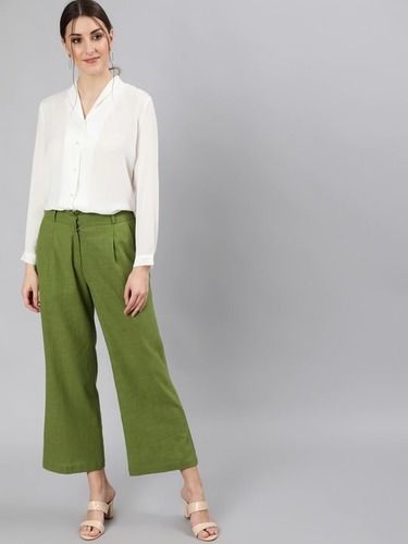 Buy Fablestreet Beige Cotton Parallel Trousers for Women Online @ Tata CLiQ