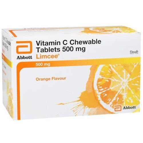 Limcee Vitamin C Orange Flavor Chewable Tablet 500Mg General Medicines