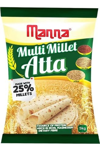 Manna Multi Millet Atta And White Colour Atta Is A Rich Source Of Proteins, Vitamins & Minerals Essential For Strong Bones, Muscles & Growth