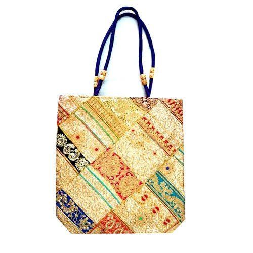 All Multi Color Rope Handle Printed Patter Ladies Desiger Cotton Handbags