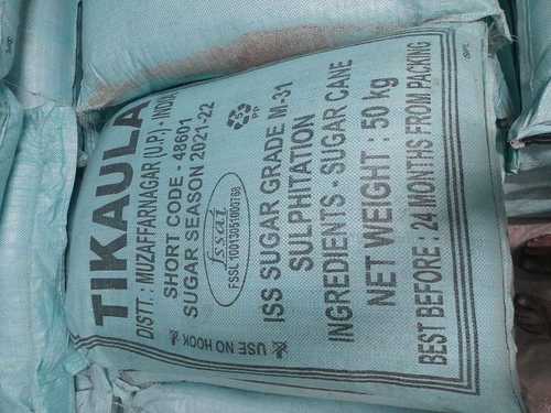 50kg Natural Tikaula Sugar Granular Sack Bag For Cooking Uses With No Colors Added