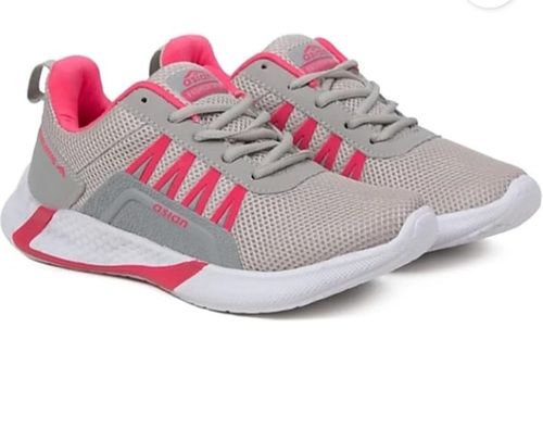 Men Pink And Grey Color Lightweight And Comfortable Casual Shoes Heel Size: Low