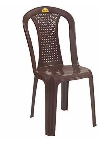 Mid Back Chocolate Colour Plastic Chairs for Garden, Office And Living Room