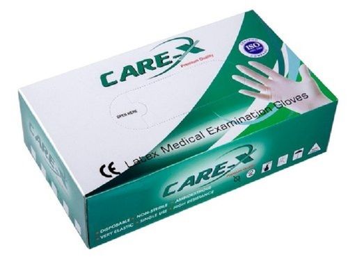 White Non Sterile Single Use Latex Medical Examination Gloves 