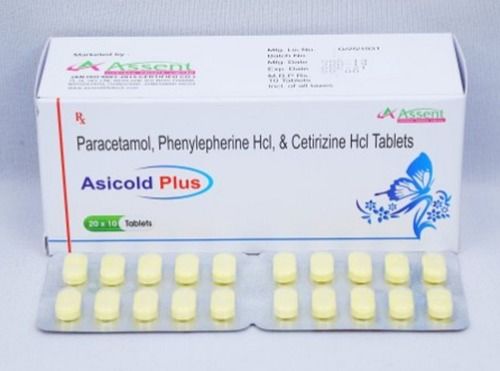 Paracetamol Phenylephrine HCL and Cetirizine HCL Tablets