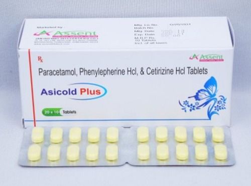 Paracetamol Phenylephrine Hcl And Cetirizine Hcl Tablets Age Group: Adult