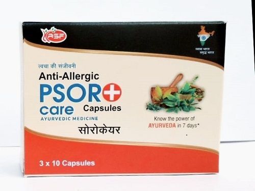 100 Percent Ayurvedic Anti Allergic Psoro Capsule For Allergies, 3 X 10 Capsules