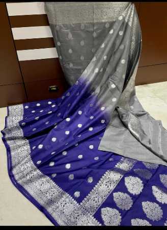 Banarasi Semi Katan Khaddi Georgette Dyeable Saree