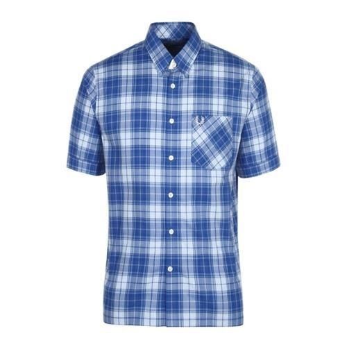 Blue And White Mens Checkered Casual Regular Fit Half Sleeves Cotton Shirt Age Group: 17 Year