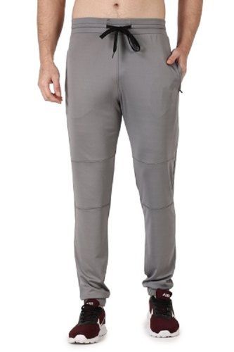 Comfy Regular Fit Sports Quality Gray Color Cotton Polyester Mens Lower For Regular Wear