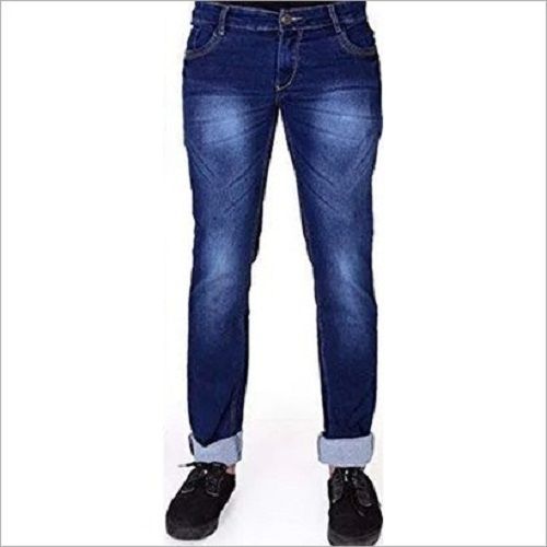 Fashionable Look Blue Color Mens Denim Jeans With Stretchable Fabric
