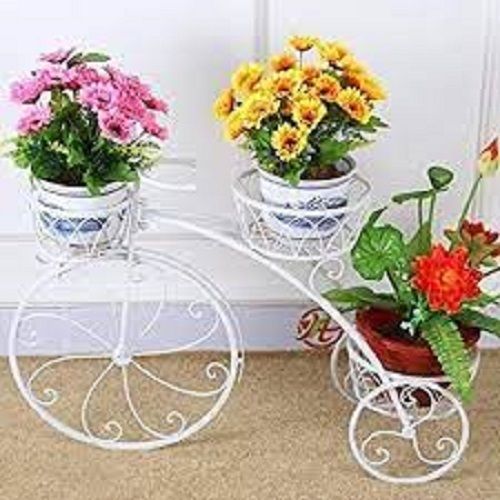 Metal Cycle Style Planter Stand Plant Pot Stand For Plants, Balcony, 102.3x29x10