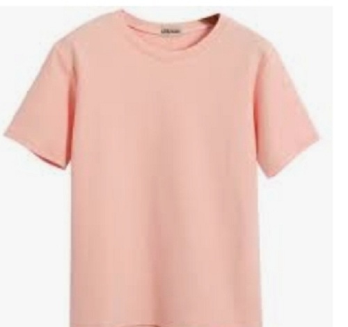 Pink Color Regular Fit Mens Short Sleeves Casual Comfortable Round Neck T-Shirt