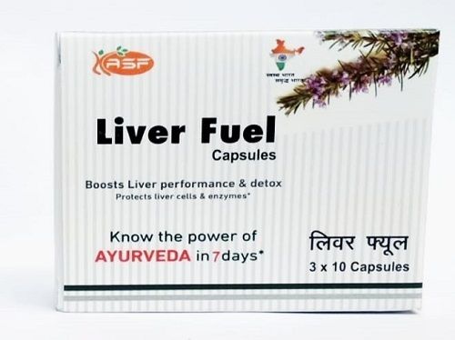 Pure Ayurvedic Medicine Liver Fuel Capsules For Healthy Liver, 3 X 10 Capsules Capsule Shape: Cylinder