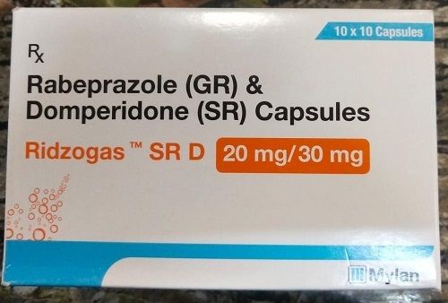  रिडज़ोगास सीनियर डी और डोम्परिडोन सीनियर कैप्सूल Sr 20 Mg/30Mg, 10 X 10 कैप्सूल सामान्य दवाएं