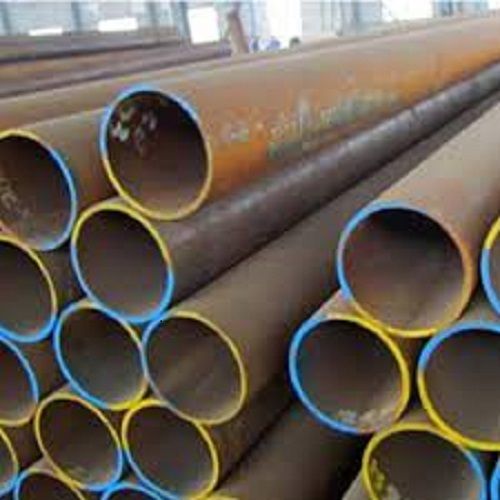 Ruggedly Constructed Brown Galvanized Iron Hollow Round Pipes For Construction