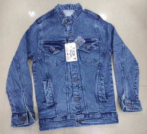 Stylish And Fashionable Comfortable Slim Fit Full Sleeve Mens Denim Jacket Gender: Boy