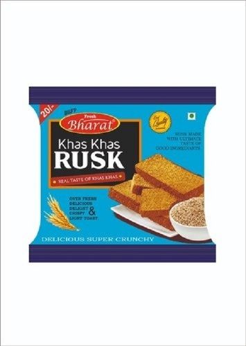 Bar  100% Natural And Tasty Fresh Bharat Crispy And Crunchy Suji Rusk, Low In Fat