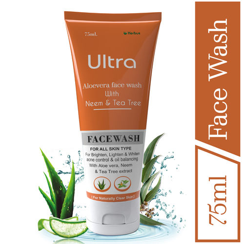 100% Ayurvedic Face Wash With Neem, Aloe Vera And Tea Tree Extract - 75 Ml Ingredients: Herbal