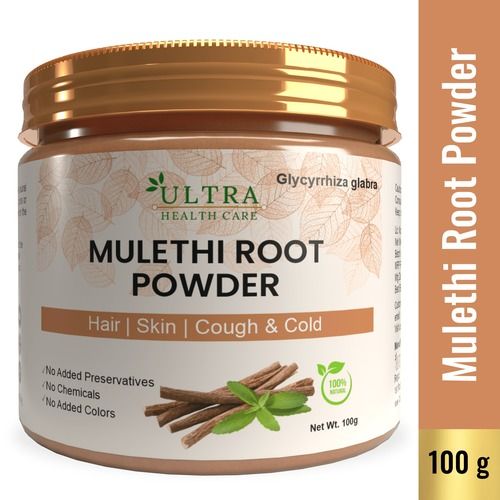 Ayurvedic Mulethi (Glycyrrhiza Glabra) Powder For Skin/Hair/Cough - 100Gm Pack Cool & Dry Place