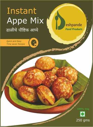 Basic Indian Instant Appe Mix Suitable For Vegetarians, 250 Gram Grade: Food