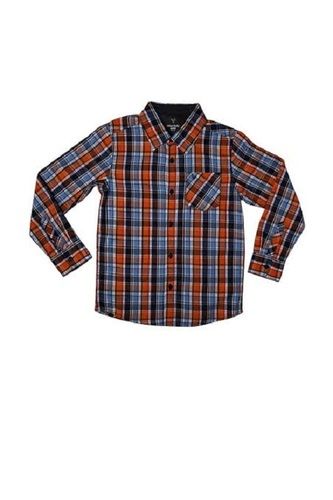 Boys Skin Friendly Regular Fit Checkered Full Seleevs Casual Shirt In Multi Color  Collar Style: Classic