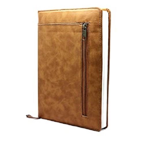 Light Weight Easy To Write Rectangular Pu Leather Dark Brown Executive Diary Cover Material: Paper