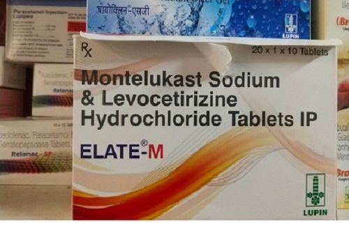 Montelukast Sodium And Levocetirizine Hydrochloride Elate M Tablets (20X1X10 Tablets)