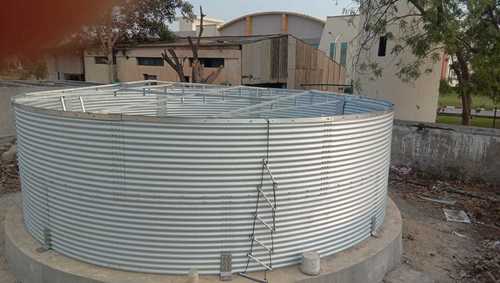 Round Shape Zincalume Stainless Steel Flat Bottom Silo Water Storage Tank