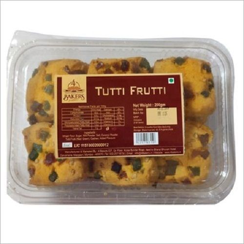 Tutti Frutti Crunchy Cookies With Gluten Free And Sweet Taste, 3 Months Shelf Life