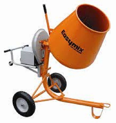 220 V Power Orange High Efficient Electric Concrete Mixer Machine For Handling Cement