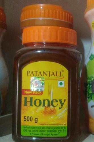 500g Pure Natural Brown Sweet Patanjali Honey For Cooking Which Helps In Boosting Digestion And Soothing Effect