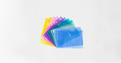 My Clear Bag Pack Of 5 Fine A4 Document File Bag Transparent Envelope  Folder Container For Papers Stationery For School Office Projects