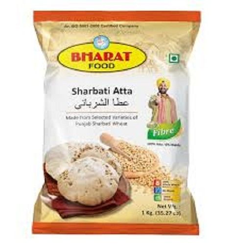 Bharat Food Sharbati Chakki Atta 5 Kg Packets With 90% Indian Wheat And 10% Proteins Carbohydrate: 76 Grams Grams (G)