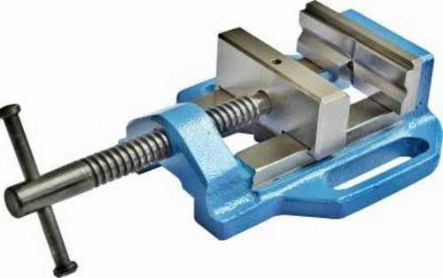 Metal Blue Colour Paint Coated Manual Carbon Steel Drill Vice, 50mm, 8kg