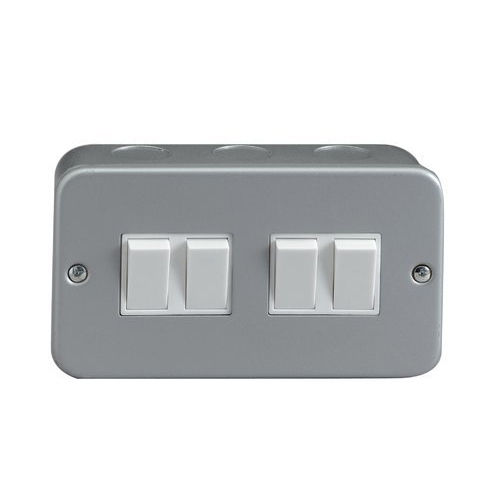 Pvc Grey Color Plain And Rectangular Shape Electrical Wall Mount Switch Box