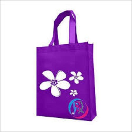 Purple Color Non Woven Shopping Carry Bags With Long-lasting And Loop Handle