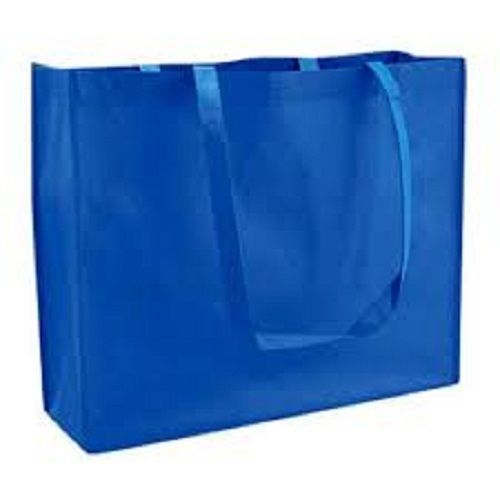 Silk Printing Smooth Texture Tear Resistance Blue Reusable Large Shopping Non Woven Carry Bags