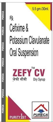 Zefy-Cv Cefixime And Potassium Clavulanate Oral Suspension Dry Syrup Antibiotic