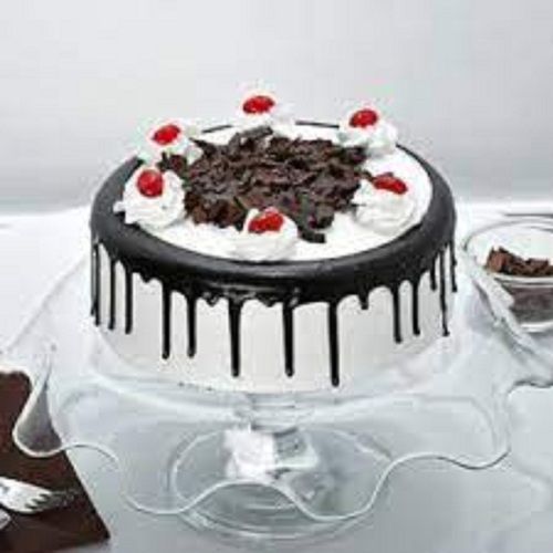  Rounded Shape Tasty And Creamy Dark Chocolate Flavor Cake With Cherry