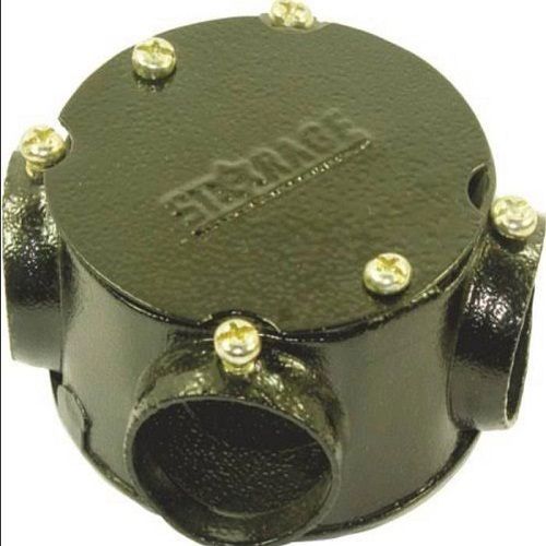 Black Powder Coated Rust-resistant 5-10mm Round Steel Junction Box For Electrical Fittings