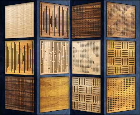 Class A 35mm Wooden Laminate Groved Acoustic Wall Panel With 600x600x35mm Size