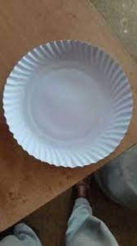 Light Weight Biodegradable Round Shape White Disposable Paper Plates