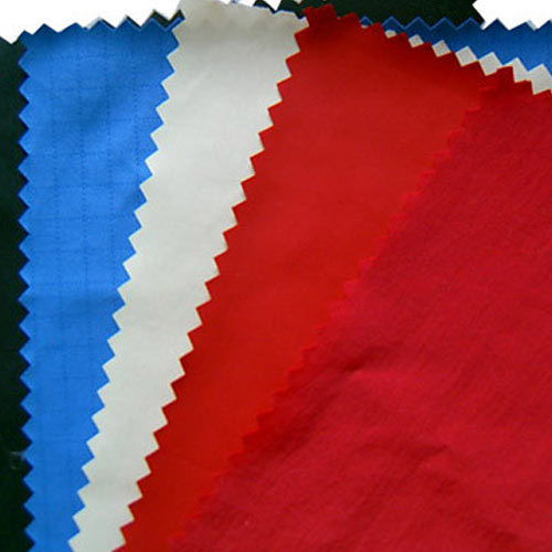 Smooth Plain Dyed White, Blue And Red Colour Pure Cotton Coated Fabrics