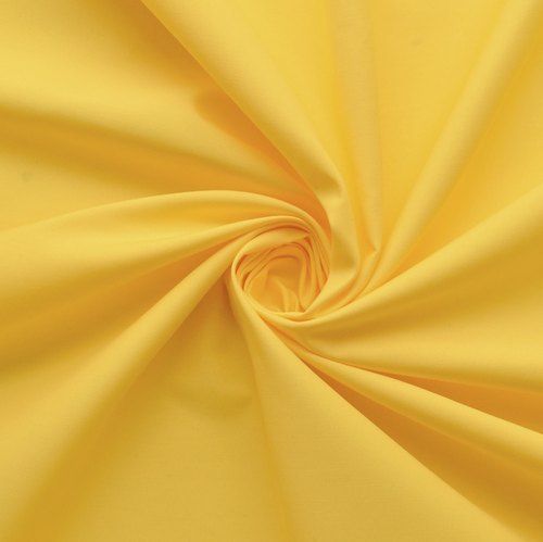 Smooth and Skin Friendly Yellow Colour Pure Polyester Cotton Fabric