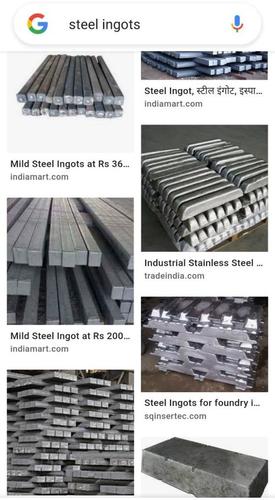 Silver Steel Ingots Used In Road Construction And Building Construction