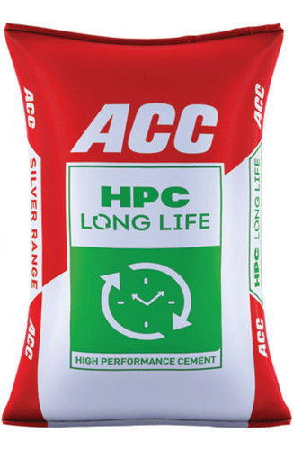 Grey Strong And Dynamic Acc Hpc Long Life Cement Powder Bag For Construction Uses 